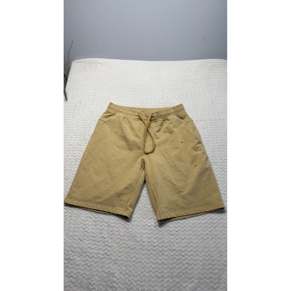 Lululemon City Sweat Shorts Mens Large Tan Heathered Athletic Drawstring flaw